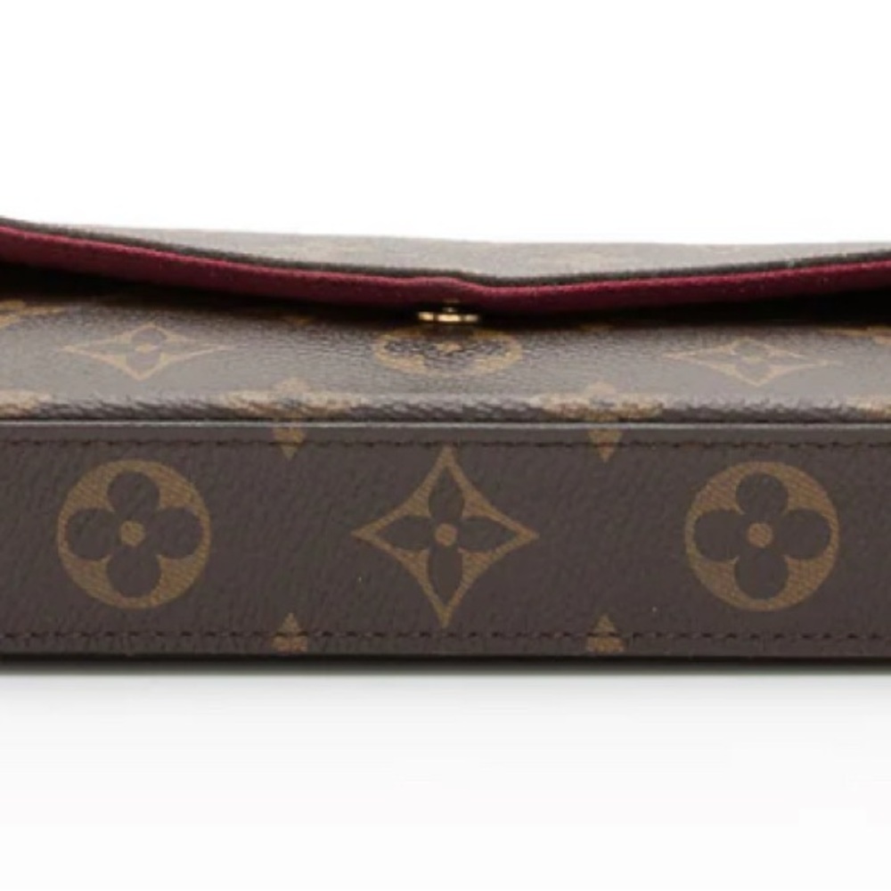 Louis Vuitton Dark Brown Monogram Clutch Crossbody Chain Missing #SP2298 - Picture 4 of 11